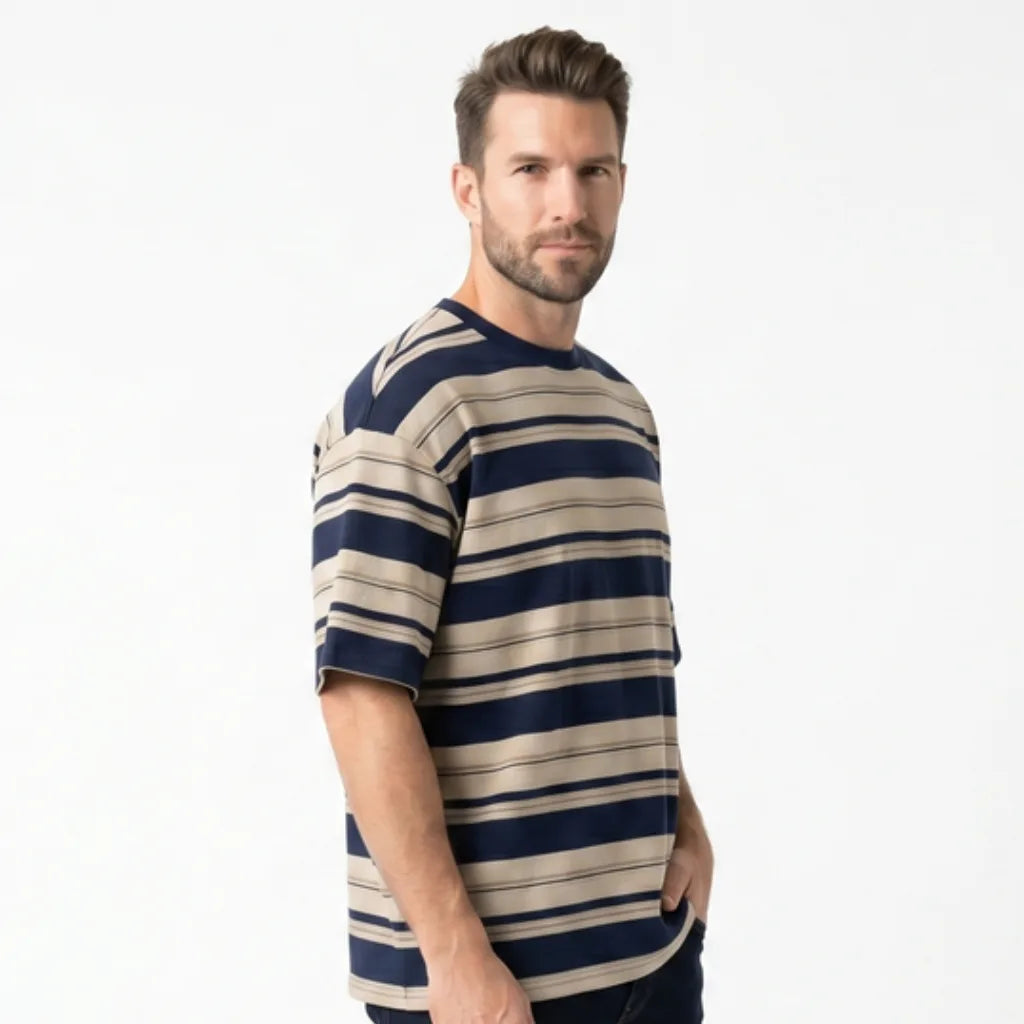Men's Ryland Striped Cotton T-Shirt