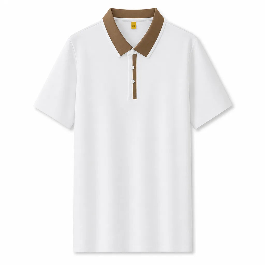 Men's White Henderson Cotton Polo Shirt