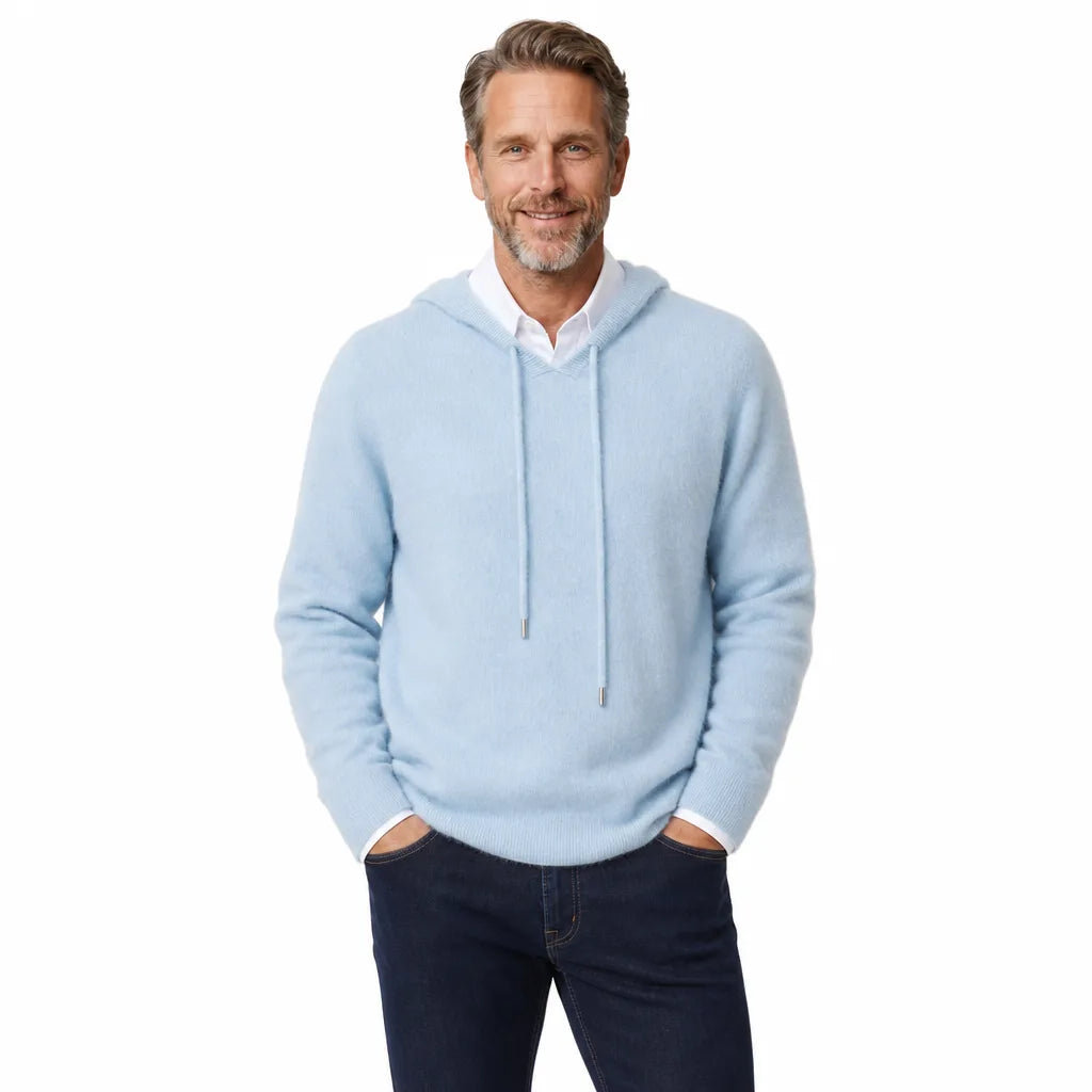 Men's Blue Underhill Hooded Knit Sweater