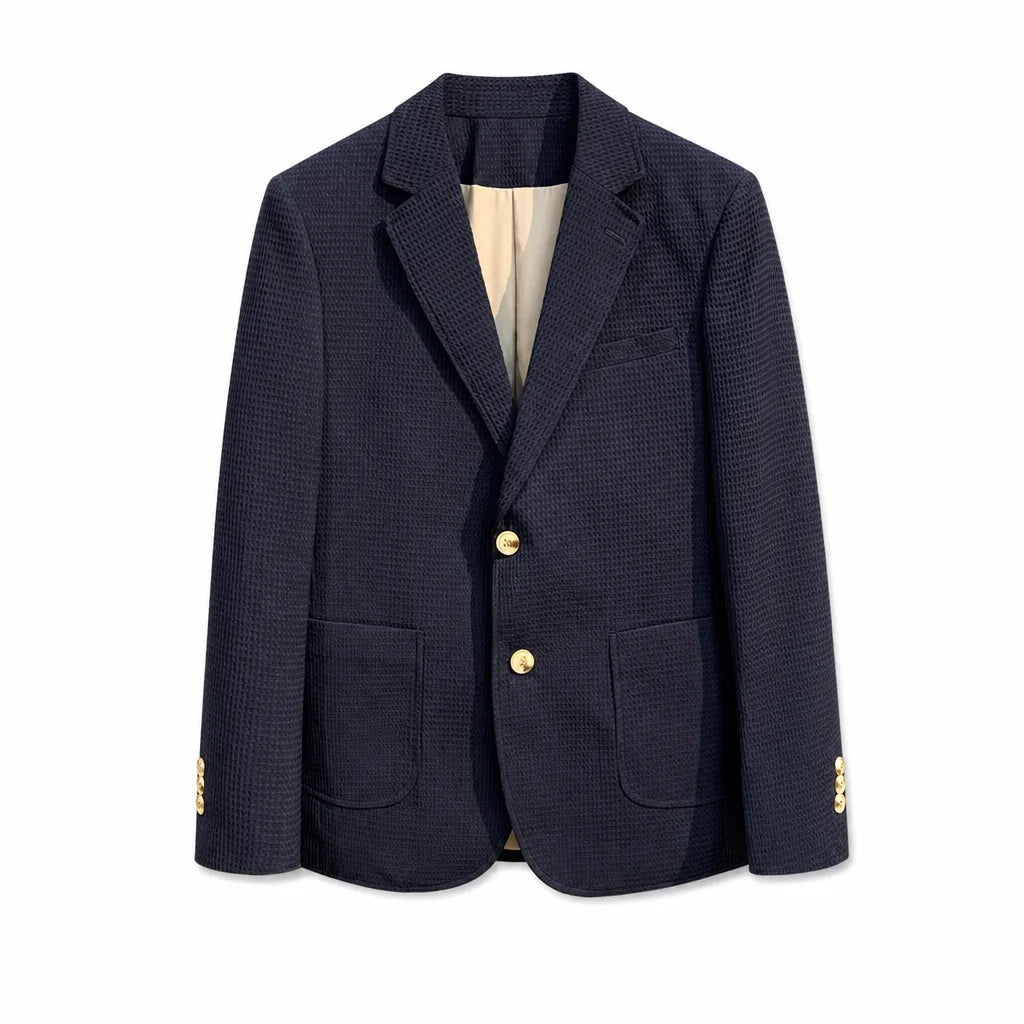 Maxwell Textured Blazer - Color:Blue;Size:S