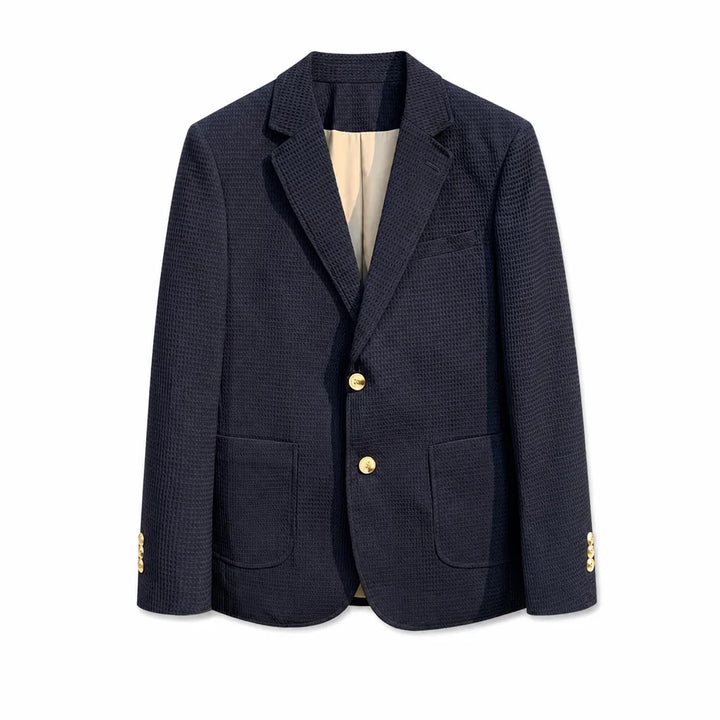 Maxwell Textured Blazer - Color:Blue;Size:S
