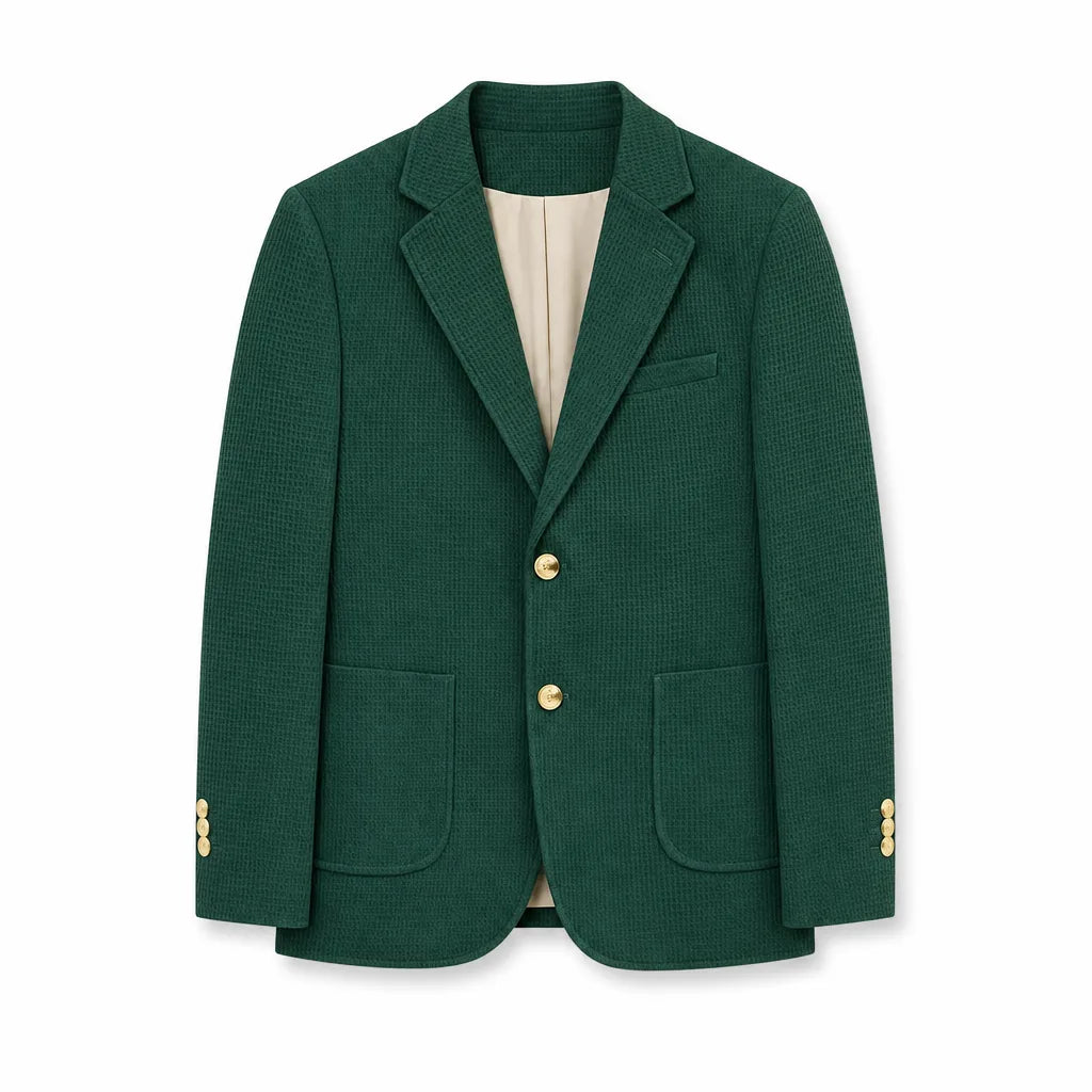 Maxwell Textured Blazer - Color:Green;Size:S
