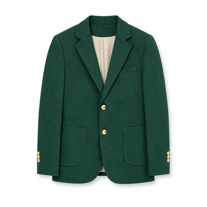 Maxwell Textured Blazer - Color:Green;Size:S