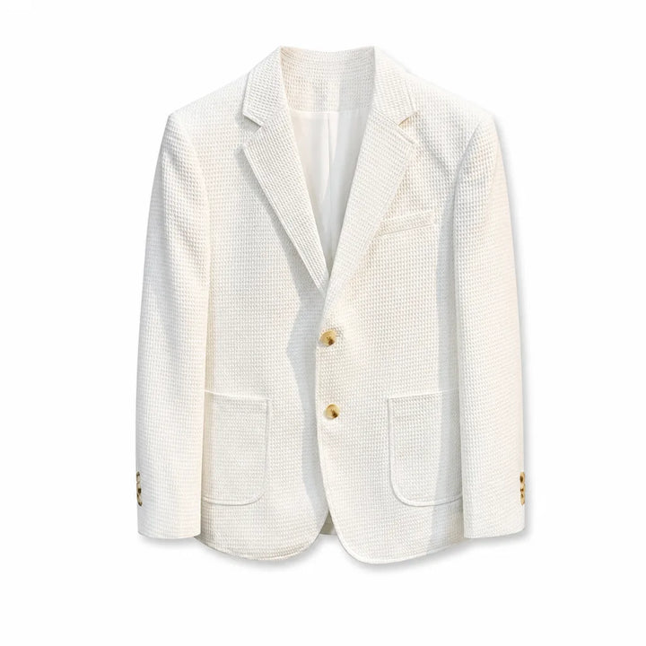 Maxwell Textured Blazer - Color:White;Size:S