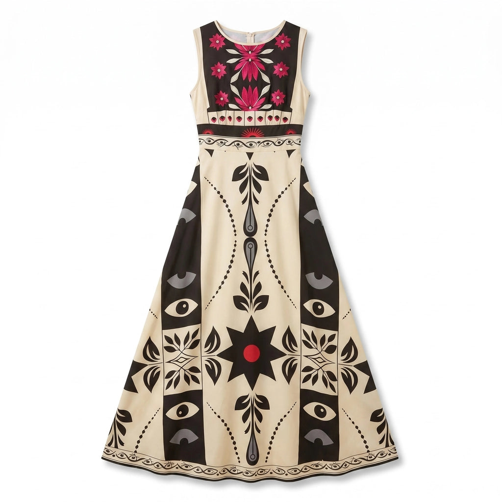 Maya Rivera Maxi Dress - Color:Light Brown;Size:XS