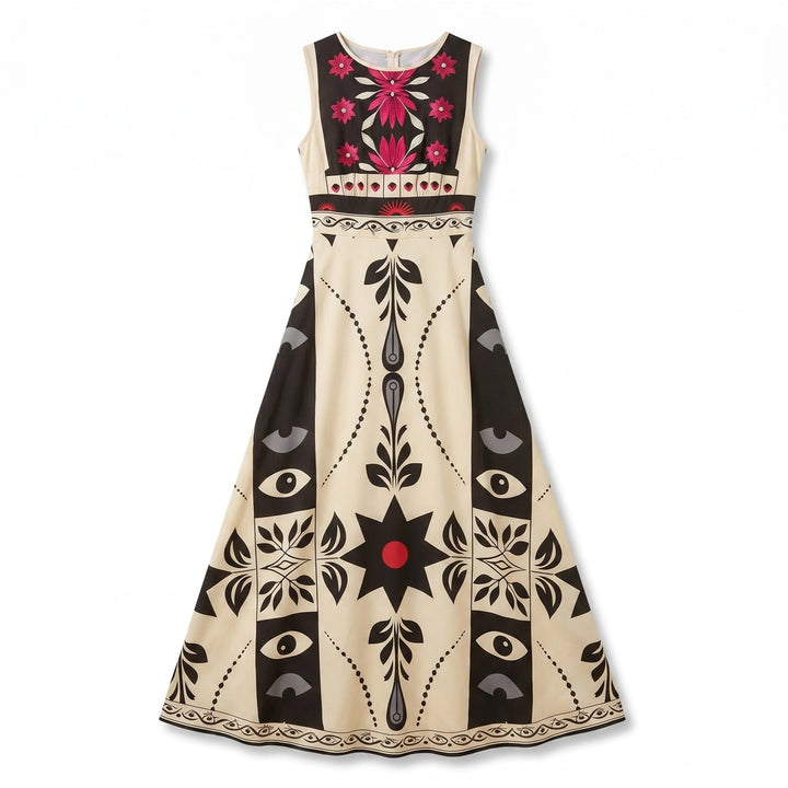 Maya Rivera Maxi Dress - Color:Light Brown;Size:XS