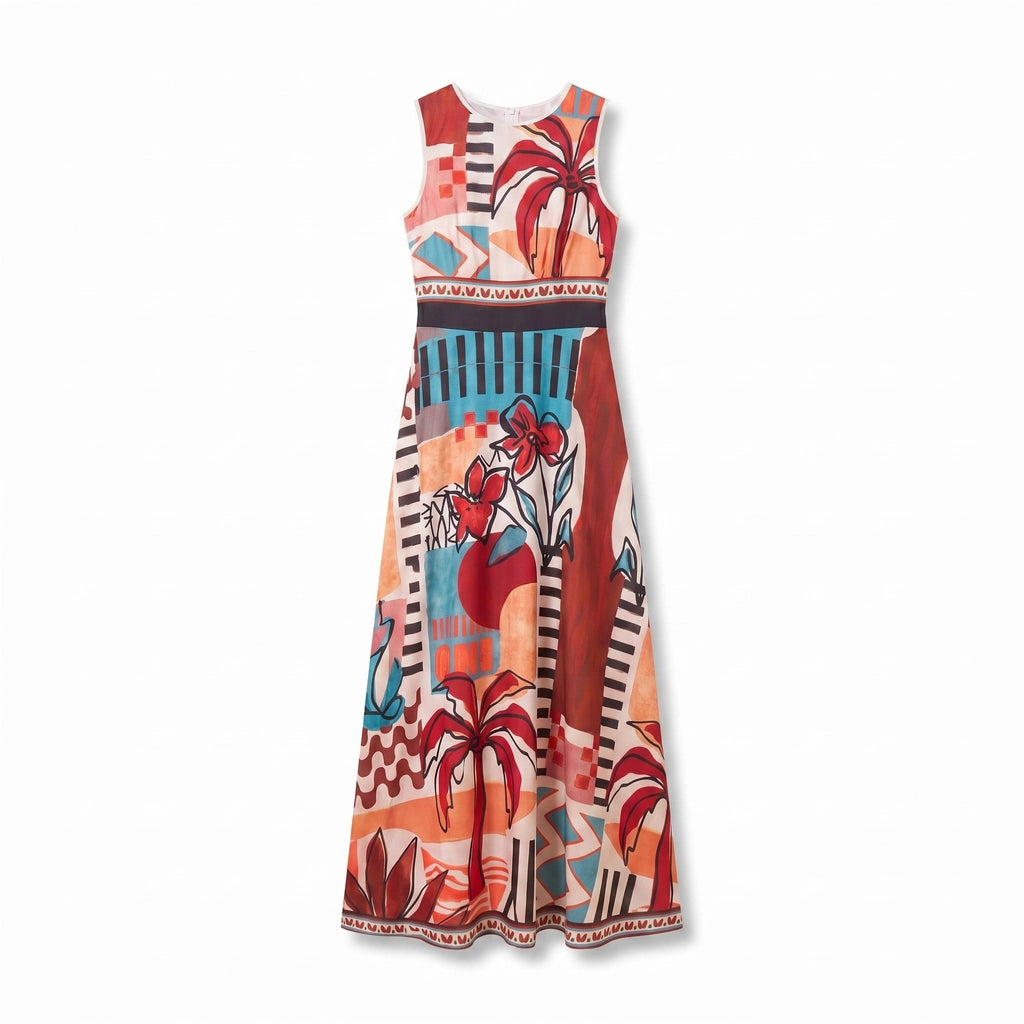 Maya Rivera Maxi Dress - Color:Multi;Size:XS