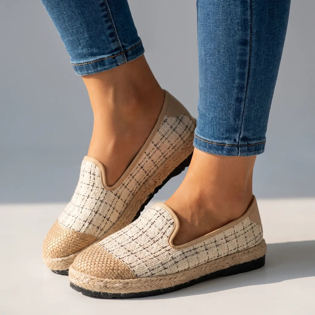 Meredith | Women's Orthopedic Cozy Shoes - Color:Beige;Size:35