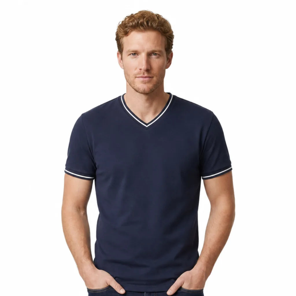 Men's Esme Cotton V Neck Tee