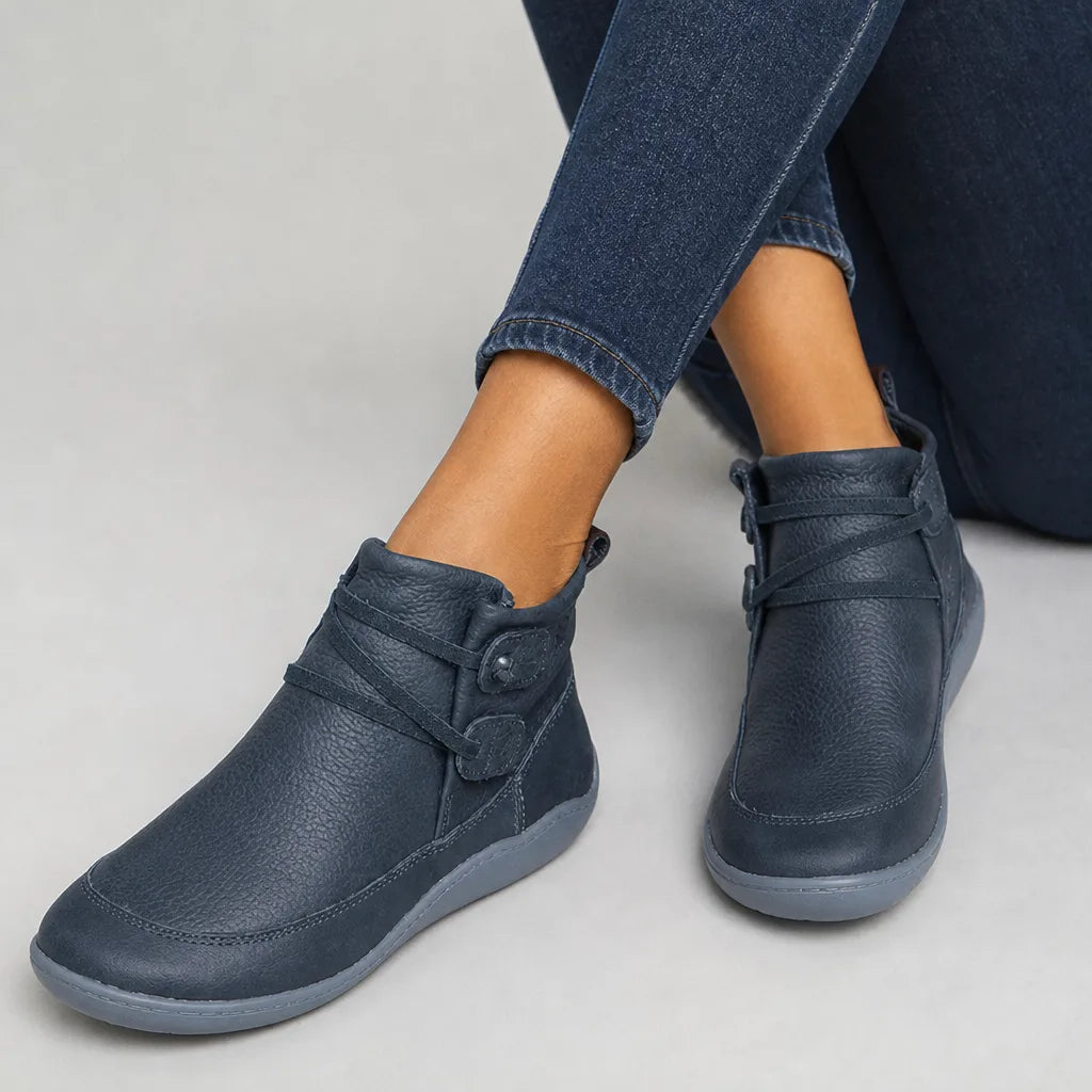 Middleton | Women's Orthopedic Ankle Boots - Color:Blue;Size:38