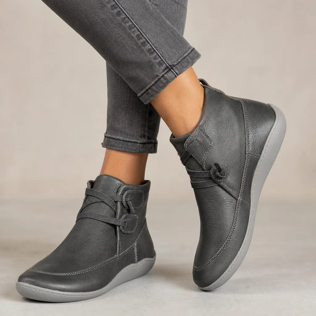 Middleton | Women's Orthopedic Ankle Boots - Color:Gray;Size:38