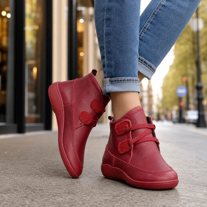 Men's Red Middleton Pull-On Ankle Boots