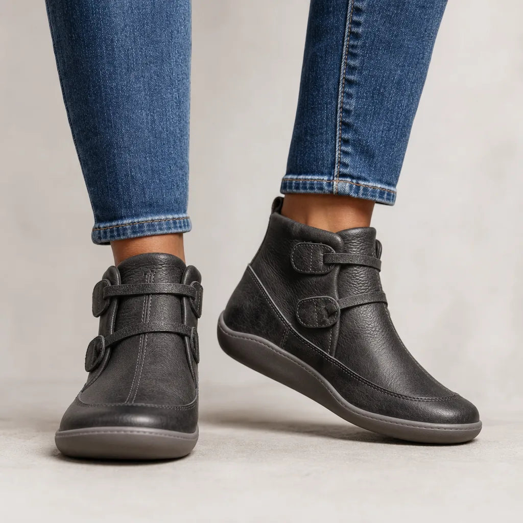 Mikaela Ankle Boots - Color:Gray;Size:35