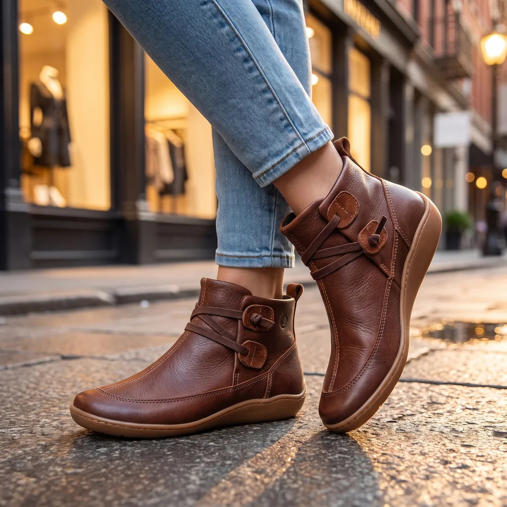 Women's Brown Mikaela | Women's Fall Sheepskin Ankle Boots