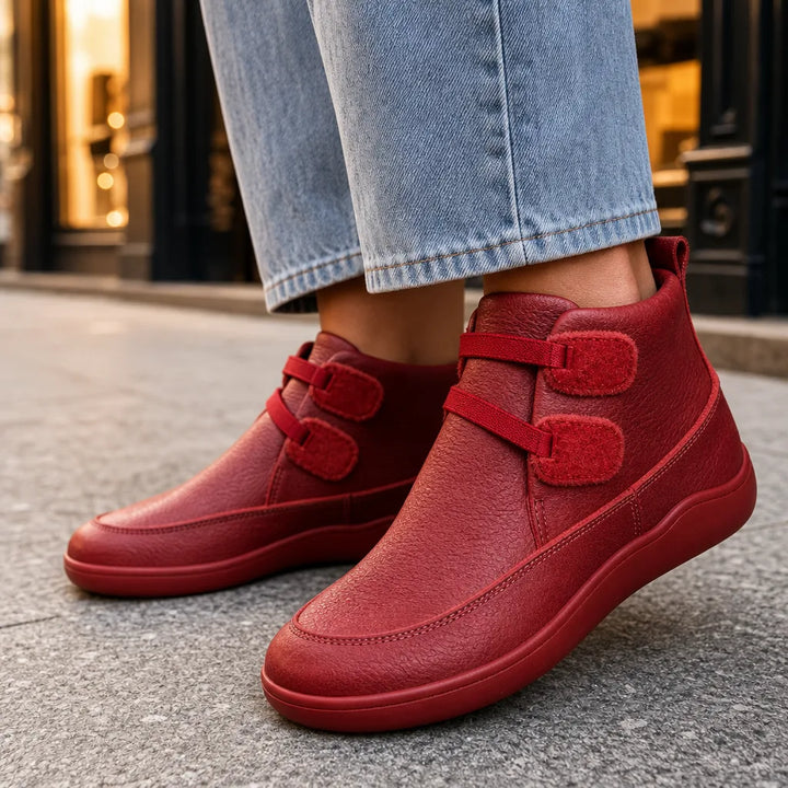 Women's Red Mikaela | Women's Fall Sheepskin Ankle Boots