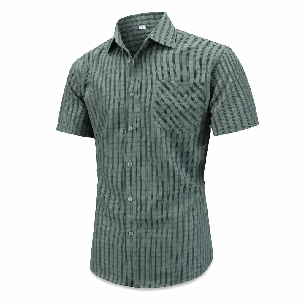 Mikey Plaid Shirt - Color:Green;Size:XS