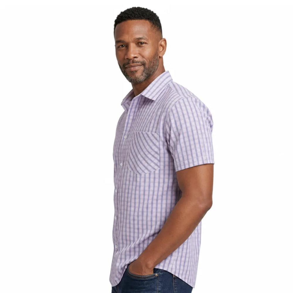 Men's Teagan Plaid Short-Sleeve Shirt