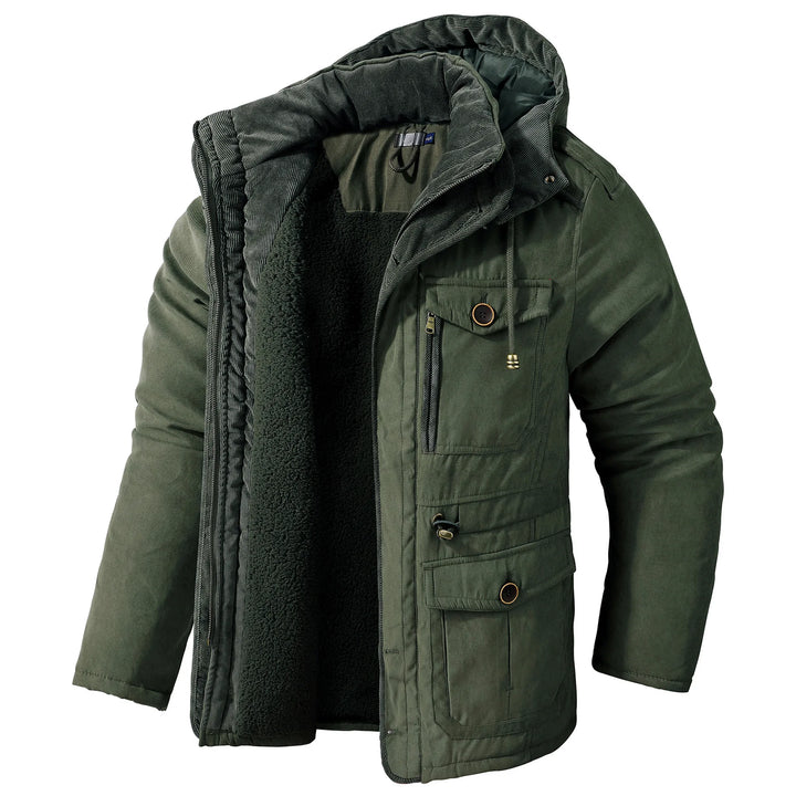 Milburn | Men's Fleeced Lined Parka Jacket - Color:Green;Size:XS