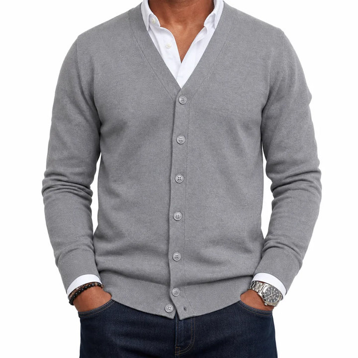 Miles V Neck Cardigan - Color:Gray;Size:XS