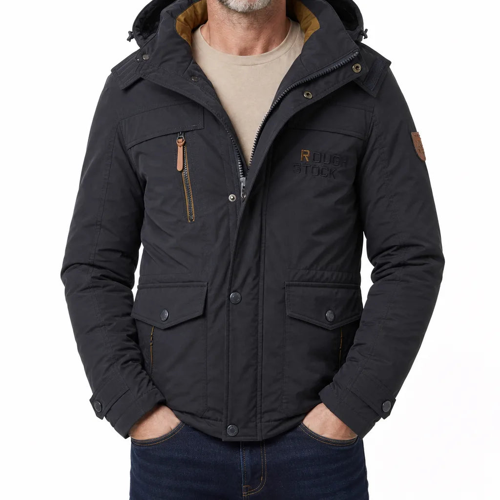 Milton | Warm and Cozy Winter Parka - Color:Black;Size:S