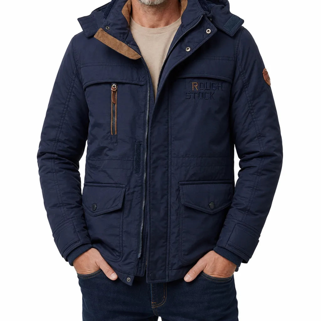 Milton | Warm and Cozy Winter Parka - Color:Blue;Size:S