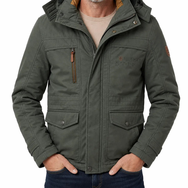 Milton | Warm and Cozy Winter Parka - Color:Green;Size:S