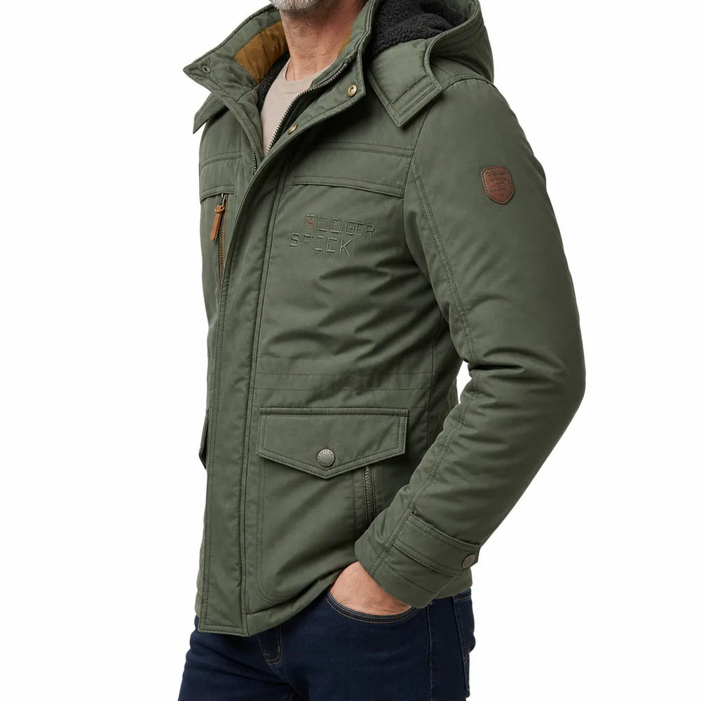 Men's Green Milton Padded Hooded Jacket