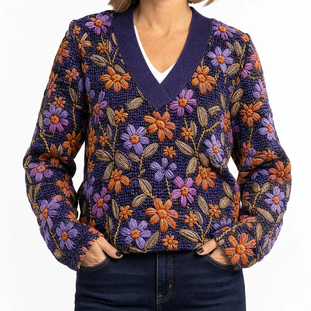 Women's Color:1;Size:S Ezekiel Floral V Neck Top