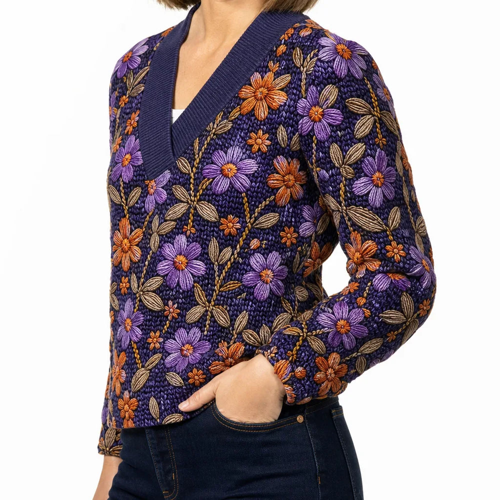 Women's Color:1;Size:S Ezekiel Floral V Neck Top