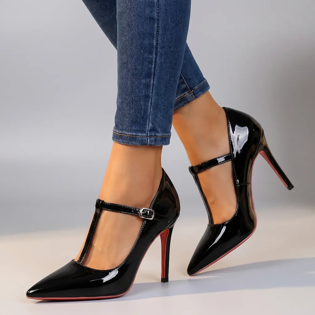 Misha | Women's Mary Jane Stiletto Heels  - Color:Black;Size:35