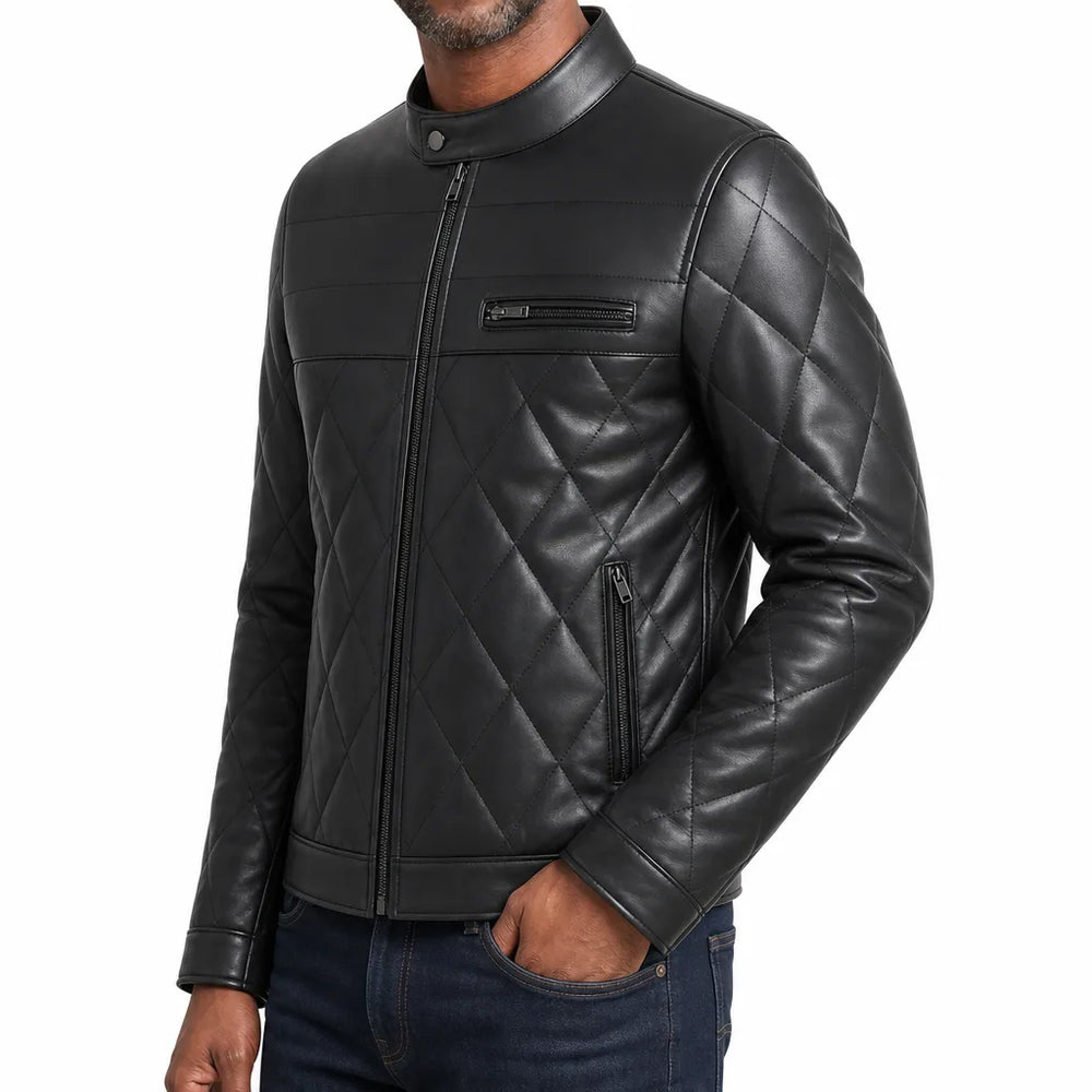 Men's Black Morrow Stand Collar Jacket