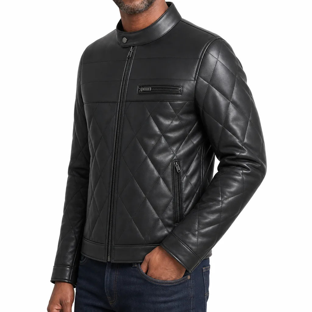 Men's Black Morrow Stand Collar Jacket