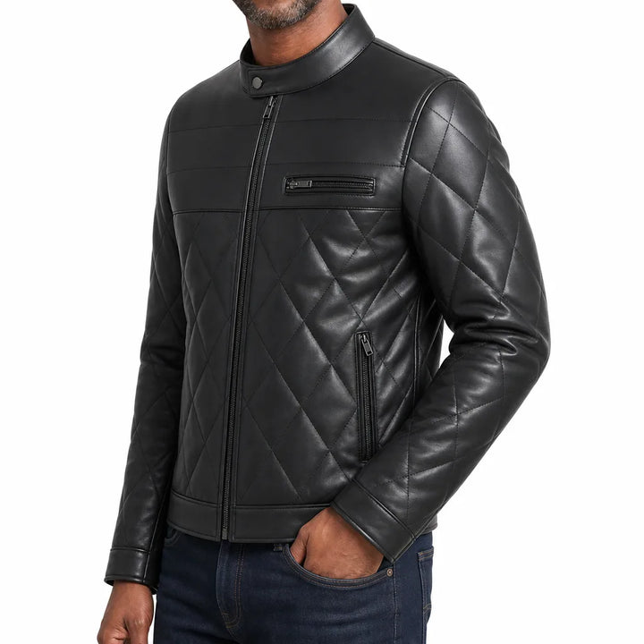 Men's Black Morrow Stand Collar Jacket