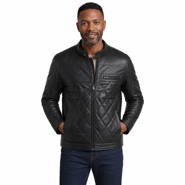 Men's Black Morrow Stand Collar Jacket