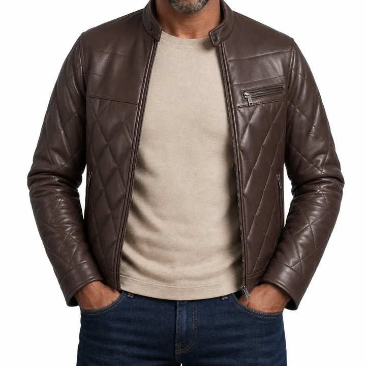 Morrow | Quilted Jacket - Color:Brown;Size:S