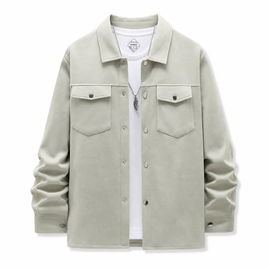 Moses Button-Front Jacket - Color:Matcha;Size:XS