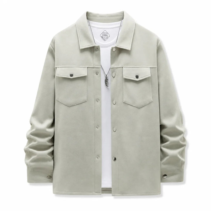 Moses Button-Front Jacket - Color:Matcha;Size:XS