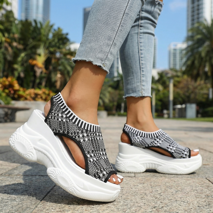 Multi Aria Bloom Wedge Sandals 1