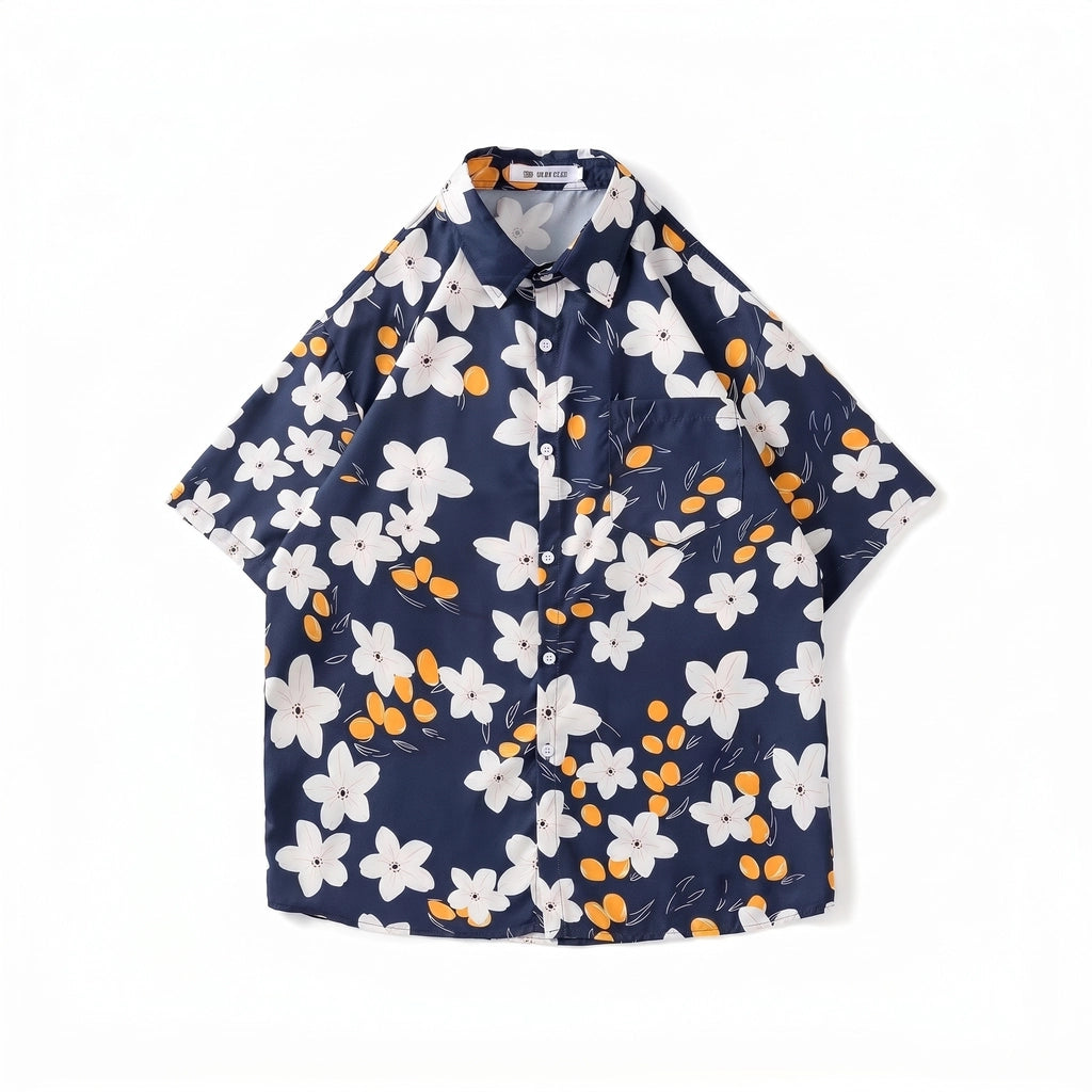 Murray Floral Shirt - Color:8038 Blue;Size:XS