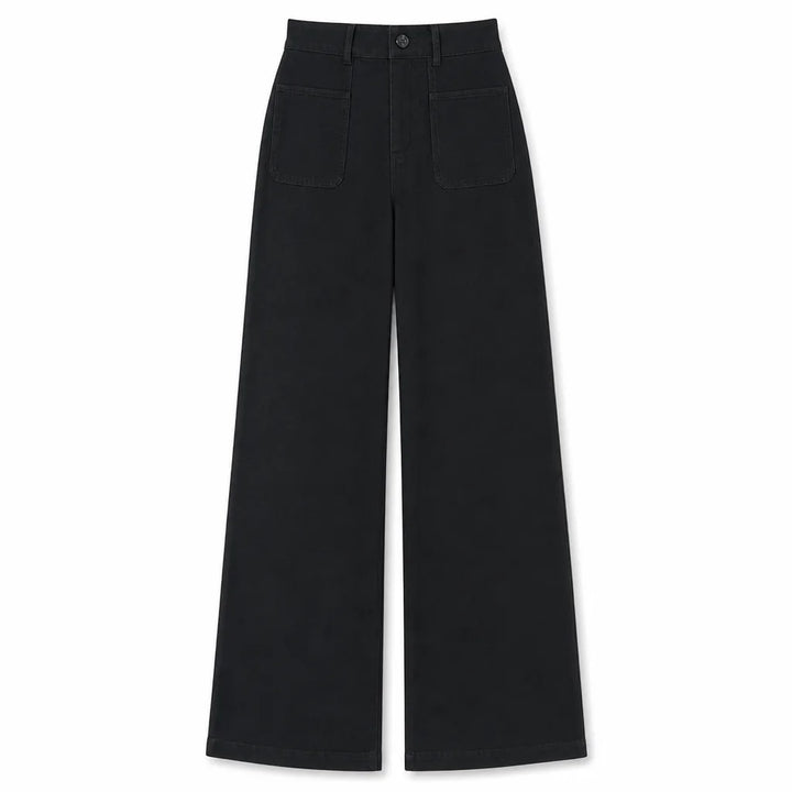Myah Wide Leg Jeans - Color:Black;Size:27