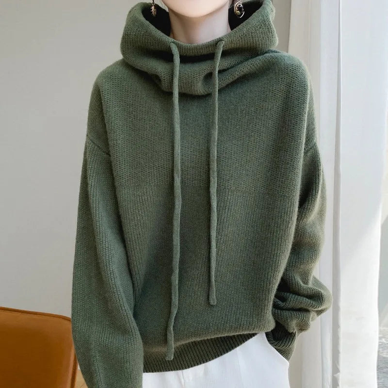 Women's Natalia | Women's Soft Knit Cowl Neck Hoodie
