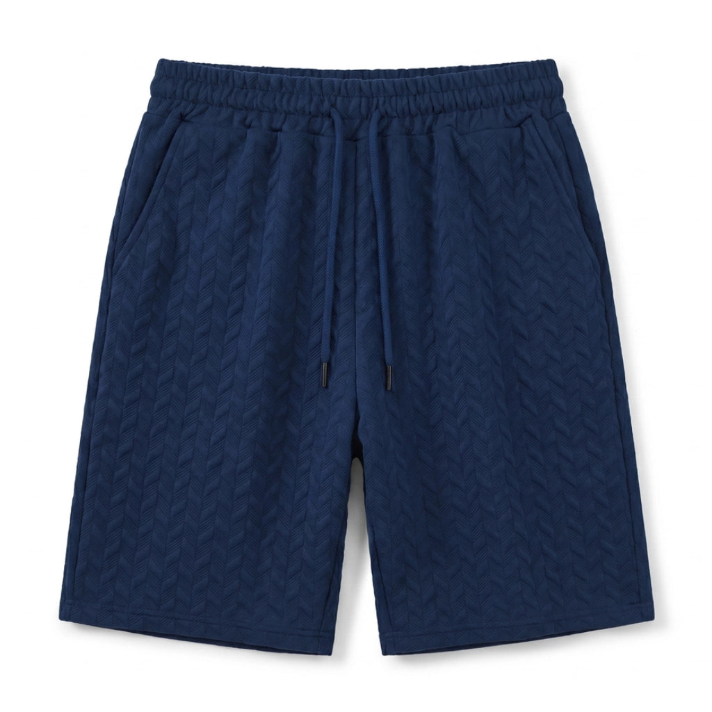 Zac Jacquard Shorts - Color:Navy Blue;Size:XS