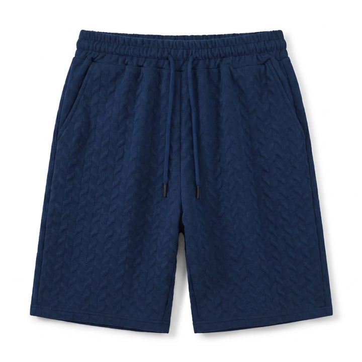 Zac Jacquard Shorts - Color:Navy Blue;Size:XS