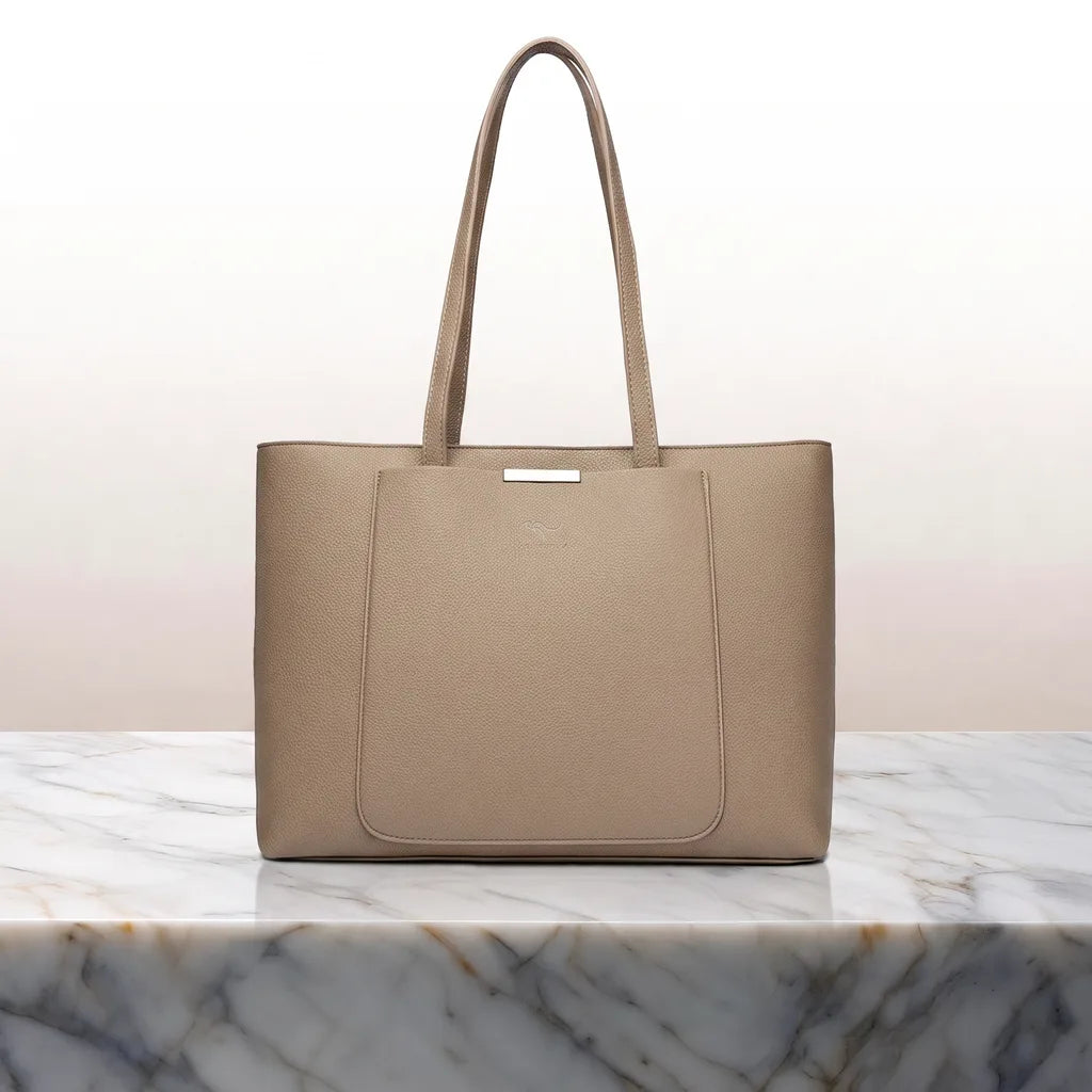 Neha Large Tote Bag - Color:Beige
