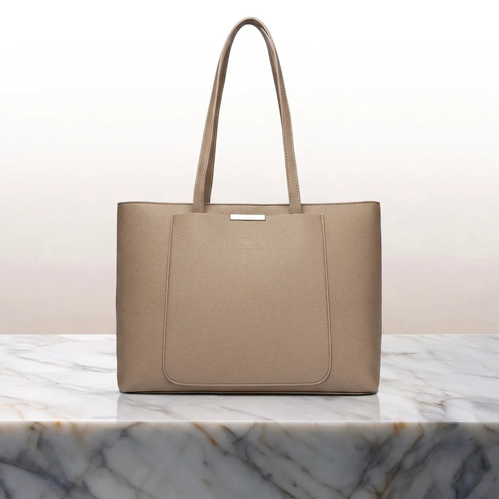 Neha Large Tote Bag - Color:Beige
