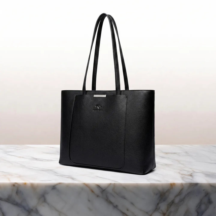 Women's Black Leopold Large Tote Bag