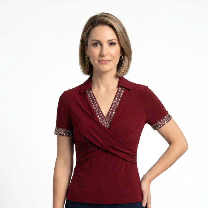 Vickers Cotton V-Neck T-Shirt