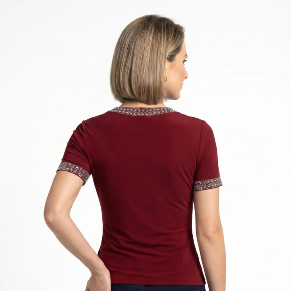 Vickers Cotton V-Neck T-Shirt
