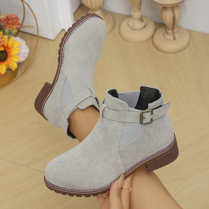 Neha  | Women's Orthopedic Ankle Boots - Color:Grey;Size:35