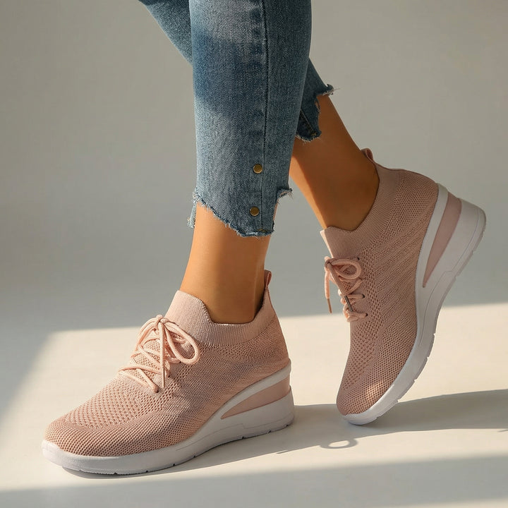 Nerina Knit Sneakers - Color:Pink;Size:36
